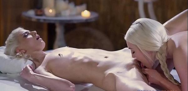  Massage Rooms Blonde nymphs Mia Casanova and Lovita Fate sensual orgasms